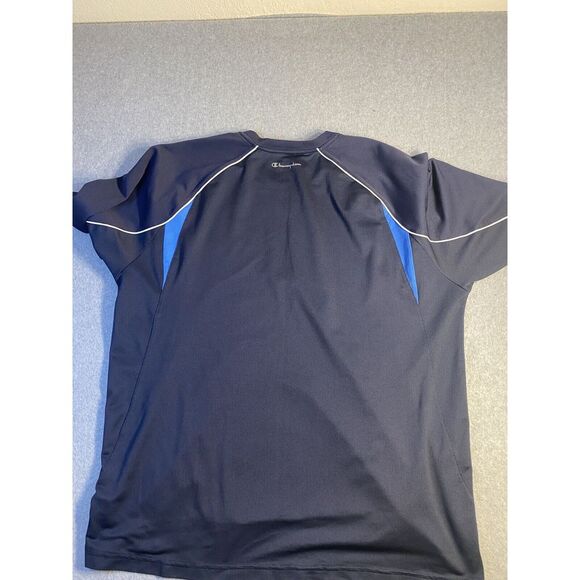 Champion‎ Dry Fit Shirt Mens Size XXL  Adult Blue Short Sleeve Reflective Tee - Picture 7 of 7